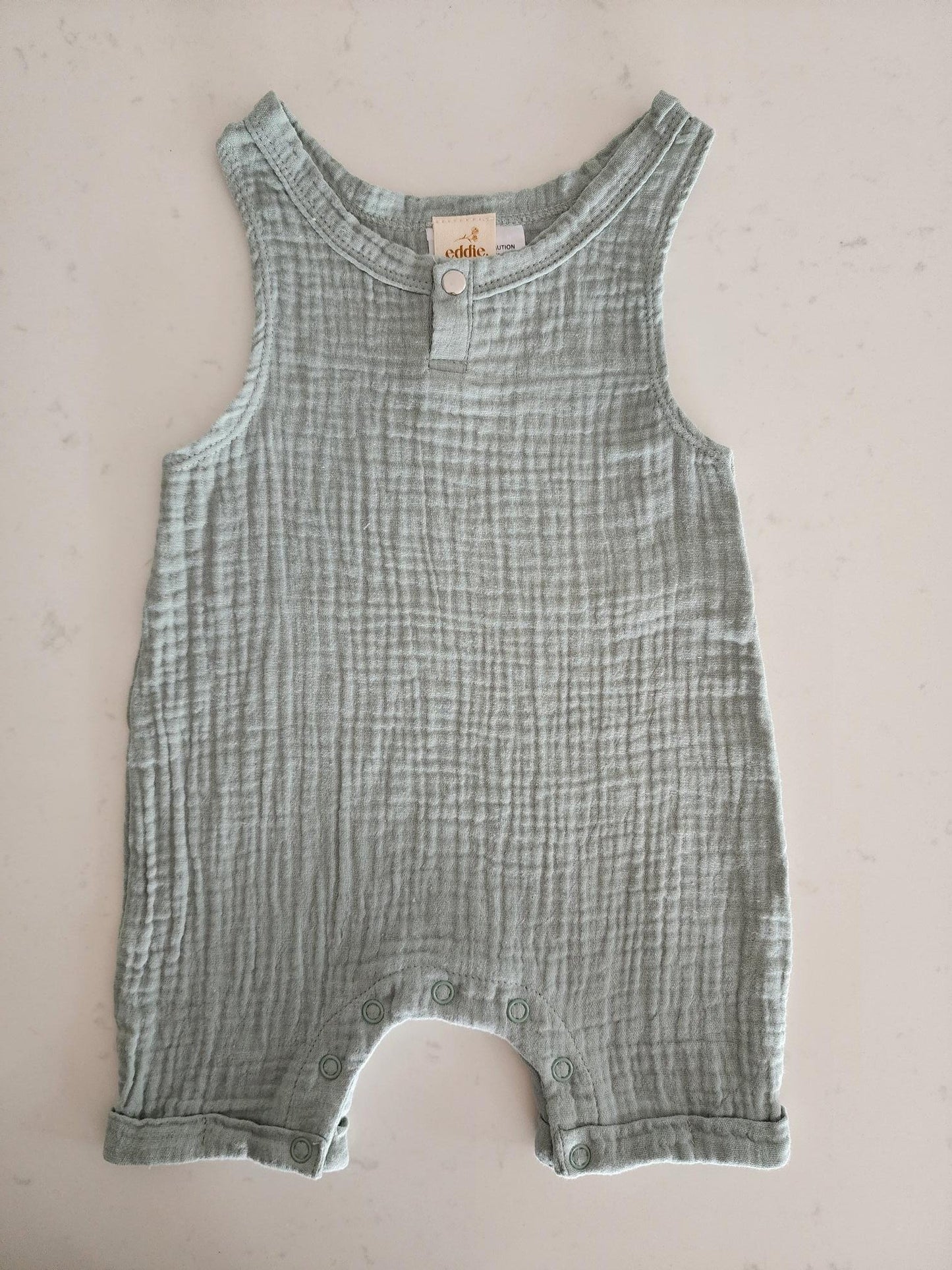 Summer Slouch Romper – Dusty Mint