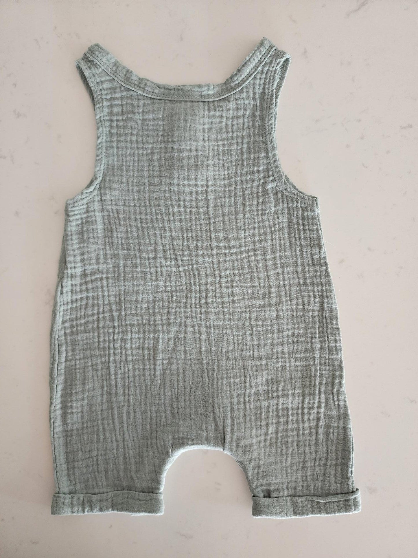 Summer Slouch Romper – Dusty Mint