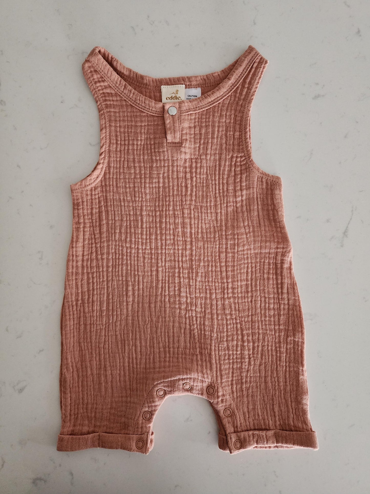 Summer Slouch Romper – Dusty Peach