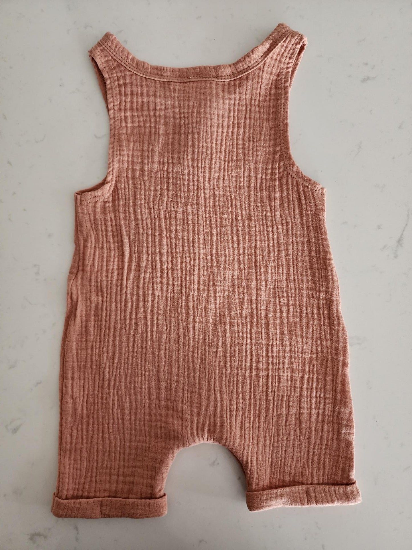 Summer Slouch Romper – Dusty Peach