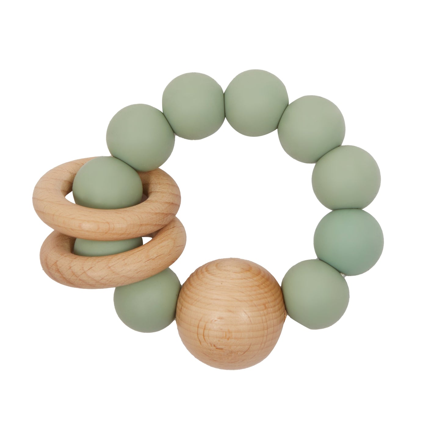 Silicone Ring Teether - Sage