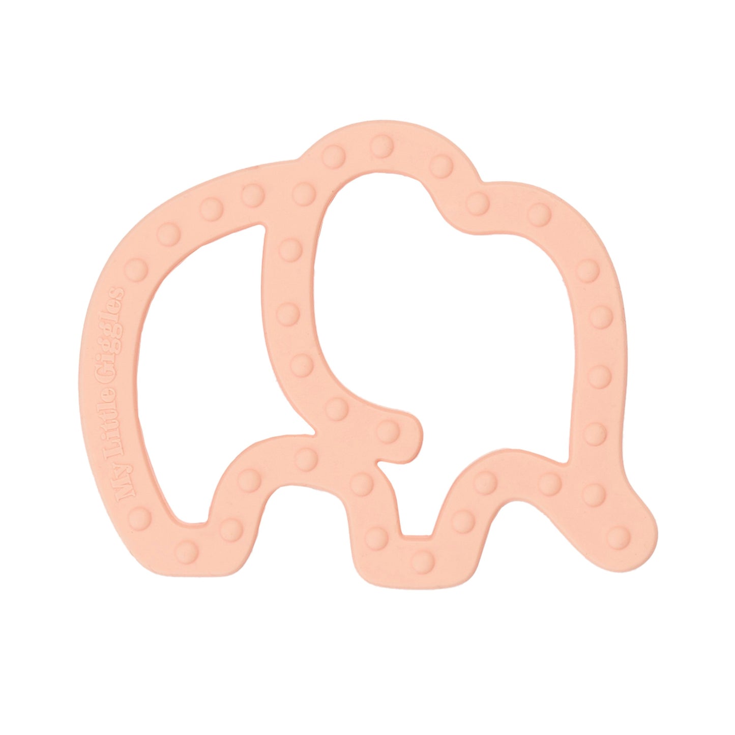 Silicone Elephant Teether - Peach