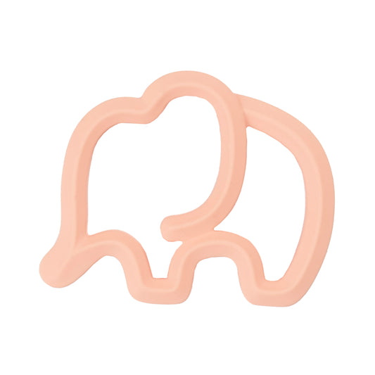 Silicone Elephant Teether - Peach