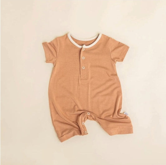 ROMPER POCKET - SHORT SLEEVE- CLAY