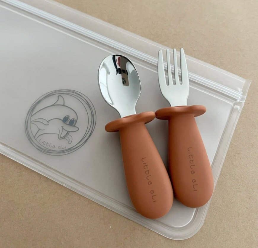 Silicone and Stainless Steel Cutlery Set - Toddler