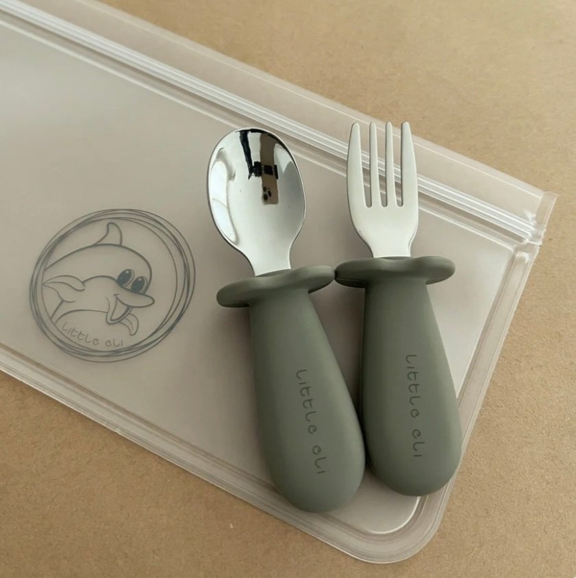 Silicone and Stainless Steel Cutlery Set - Toddler