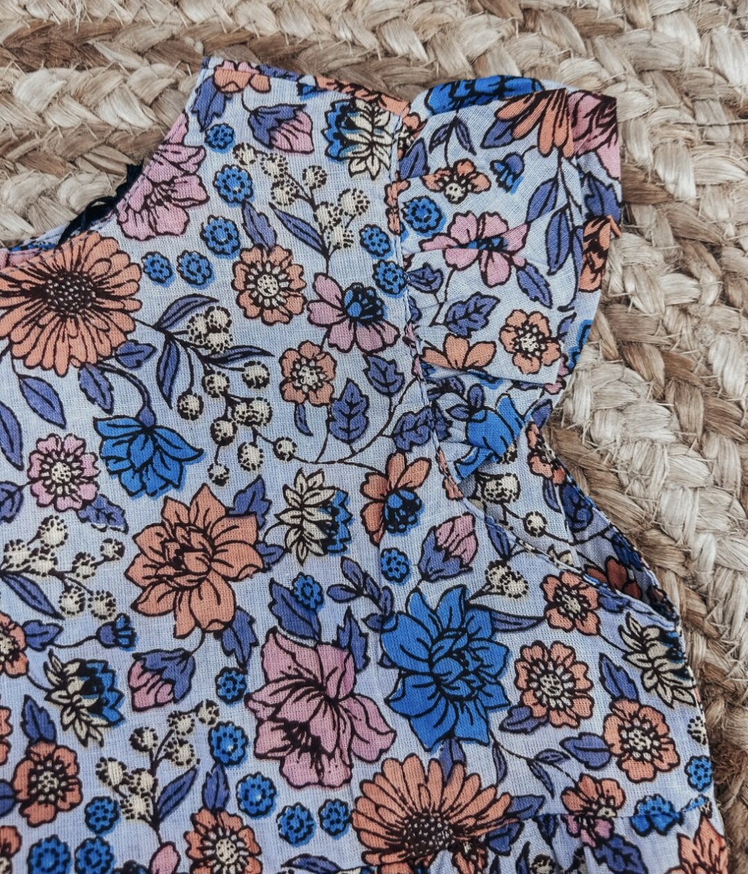 Nell Baby Romper - Blue Floral