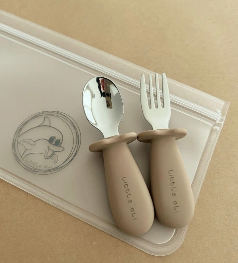 Silicone and Stainless Steel Cutlery Set - Toddler