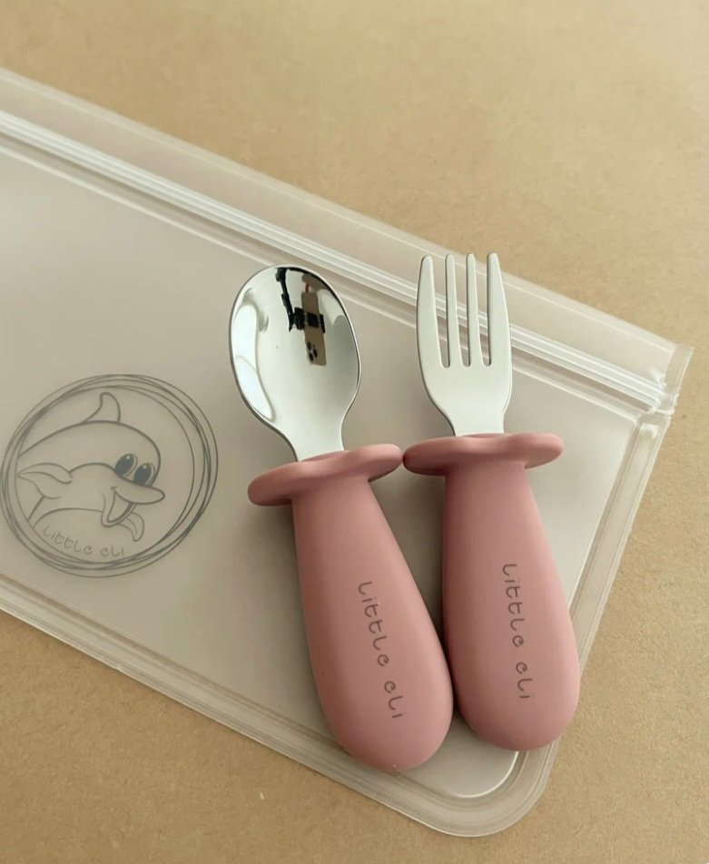 Silicone and Stainless Steel Cutlery Set - Toddler