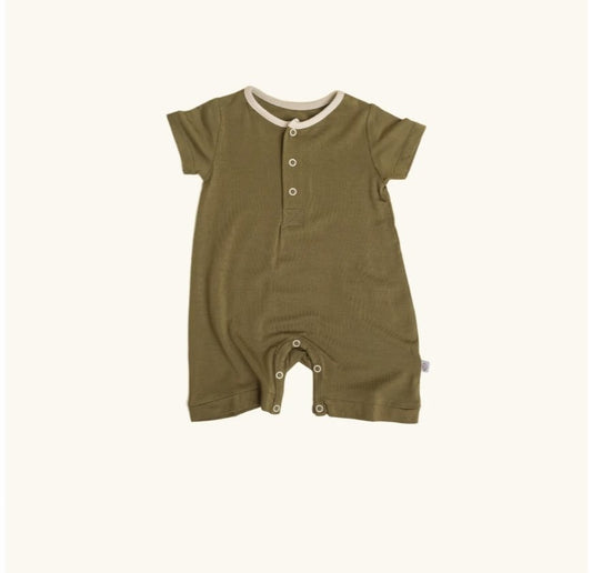 ROMPER POCKET - SHORT SLEEVE- OLIVE