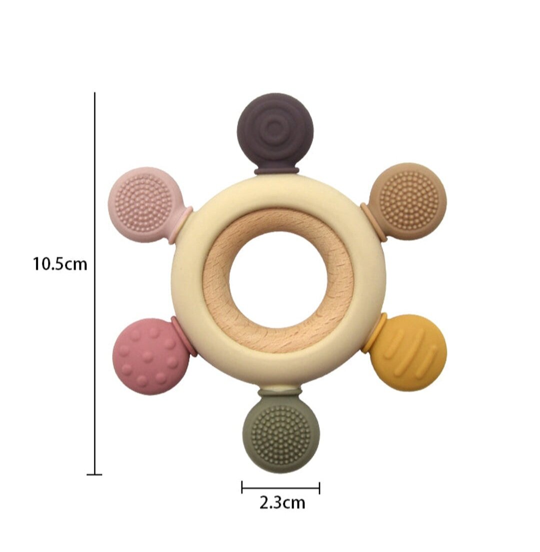 Pebble Silicone Teething Ring